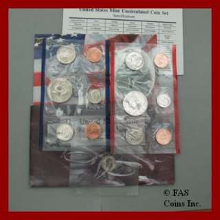 1996 (P) & D Original Envelope Unc US Mint Set US Coin  