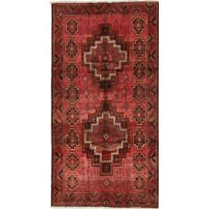   11 Red Persian Hand Knotted Wool Shiraz Rug