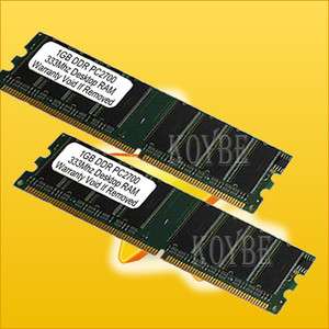 2GB 2 X 1GB PC2700 333MHZ 2700 184 DIMM DDR MEMORY RAM  