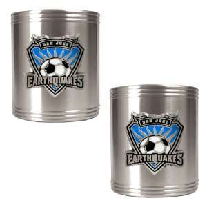  San Jose Earthquakes MLS 2pc Stainless Steel Can Holder 