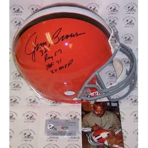  Jim Brown   Autographed Official Full Size NFL Helmet w/ Stats 