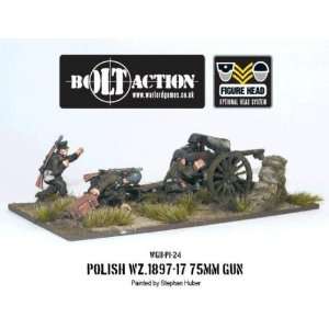    28mm Bolt Action WWII   Polish Army 75mm Gun Toys & Games