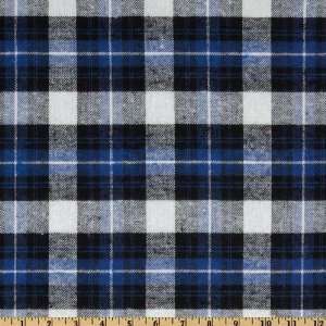   Flannel Plaid Blue/Black Fabric By The Yard: Arts, Crafts & Sewing