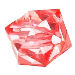  Coral Cube faceted acrylic plastic beads. (45 pcs.) 10mm 