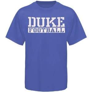  Duke Blue Devils Duke Blue Stencil Football T shirt 