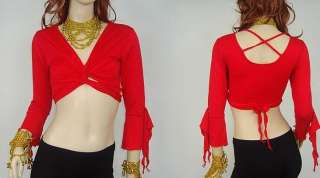 Brand New Belly Dance Flared Sleeve Blouse Top  