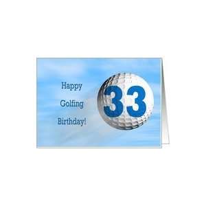  Age 33, Golfing birthday card. Card Toys & Games