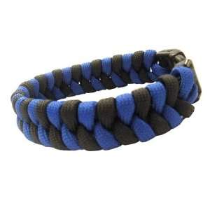 550 Paracord Fishtail Blue Line Bracelet/Strap  Sports 
