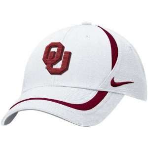  Nike Oklahoma Sooners White Coaches Dri Fit Adjustable Hat 