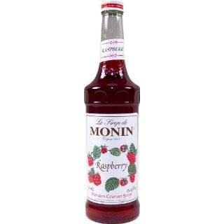 Monin Flavored Syrup, Raspberry, 33.8 Ounce Plastic Bottles (Pack of 4 