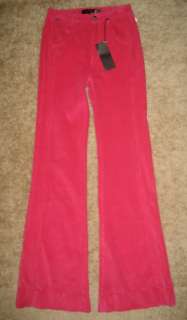 NWT Roberto Cavalli jeans pink corduroy flare 27 41  