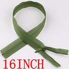 Olive Green Nylon Zipper Sewing 16inch J0500 11