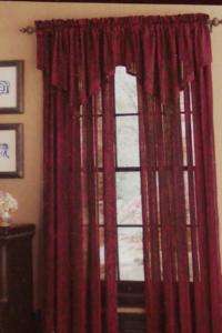 JC Penney Chris Madden Curtain Set Messina Majestic Red  