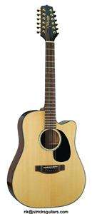 TAKAMINE EG345C 12 STRING ACOUSTIC ELECTRIC GUITAR+CABLE+TUNER+STAP 
