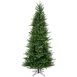  12 Pre lit Tiffany Spruce Slim Christmas Tree   White LED 
