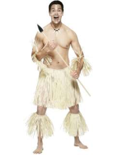 African Zulu Warrior Costume Fancy Dress One Size  