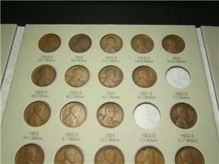 Lincoln Wheat Cent Collection 1909 VDB   1940, 78 coins w/ 1912 D,1926 