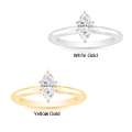 14k Gold 2/5ct TDW Marquise Diamond Solitaire Engagement Ring (I J, I1 