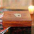 Seesham Wood handcrafted Full House Box and Playing Cards (India 