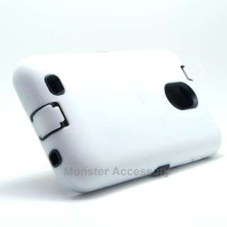 White Double Layer Hard Case Gel Cover Samsung Galaxy S2 Epic 4G Touch 