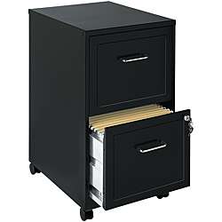 Office Designs Black 2 drawer Mobile File Cabinet  Overstock