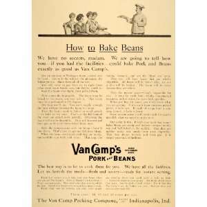  1909 Ad Bake Beans Van Camps Pork Tomato Sauce Packing 