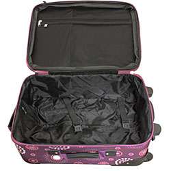 Rockland Expandable Purple Pearl 2 piece Lightweight Carry on Luggage 