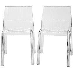Dolly Clear Acrylic Chairs (Set of 2)  Overstock