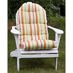Outdoor Green Stripe Adirondack Chair Cushion  