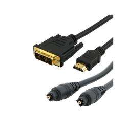   HDMI to DVI and Digital Optical Audio TosLink Cable  Overstock