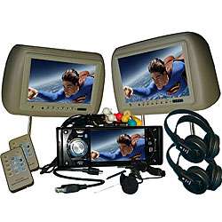 Two screen 9 inch Headrest DVD Player Combo  