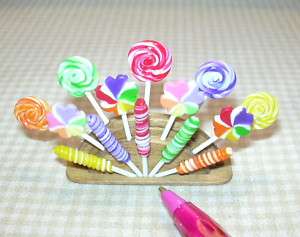 Miniature Lola Originals Lollipop Fan Display DOLLHOUSE  