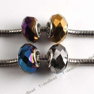 20x Mixed Faceted Crystal Beads Fit Charm Bracelet P991  