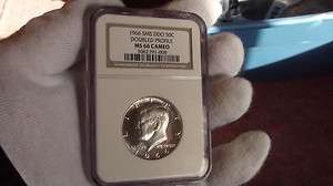 1966 SMS NGC MS 66 CAMEO  Doubled Profile Rare Coin Error  