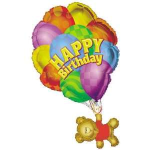 Birthday Bear With Balloon Helium Shape (1 per package 