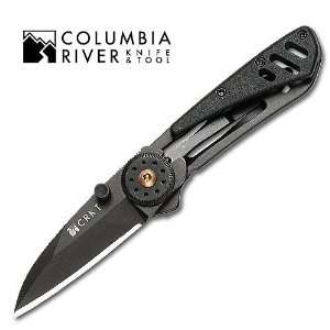   River Folding Knife Serrated H.U.G. 2 Black