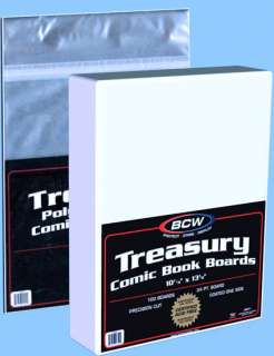 BCW TREASURY COMIC Size Bags + Boards 100 of each  