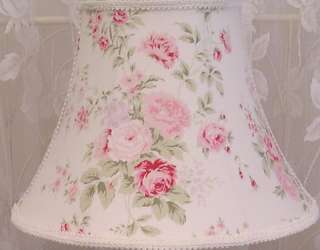   LAMP SHADE made w R ASHWELL WILDFLOWER chic fabric shabby rose  