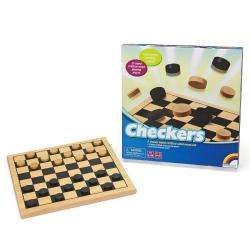 Wooden Checkers Game Set  Overstock
