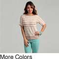 Cable & Gauge Womens Varied Stripe Boat Neck Sweater Today 