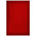 Hand tufted Red Border Wool Rug (5 x 8)  