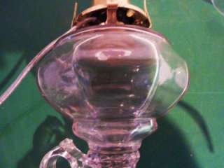 Old clear glass finger lamp oil (electric)  
