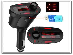 Car MP3 Player Wireless FM Transmitter USB SD Red LCD  