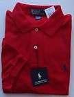 NWT New Ralph Lauren SOFT INTERLOCK Solid Red Polo Shirt XXL 2XL