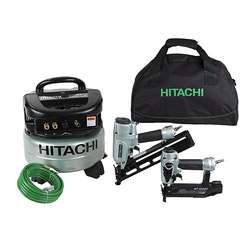 Hitachi KNT65APR Compressor/ Pneumatic Nailer Combo Kit (Refurbished 