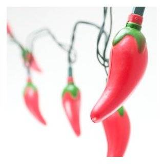 Red Hot Chili Pepper String Lights   Set of 10 