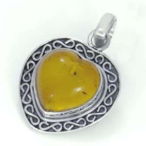  4.30 Gm Natural 50 Million Years Old Amber 925 Silver 