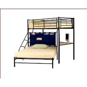   Twin over Full Bunk Bed with Study Desk AC02030 Furniture & Decor