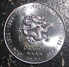 2000 Somalia 10 shillings Dragon animal coin