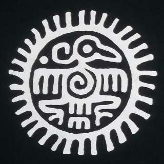 Ancient Thunderbird Mayan Aztec Black Crew T Shirt  